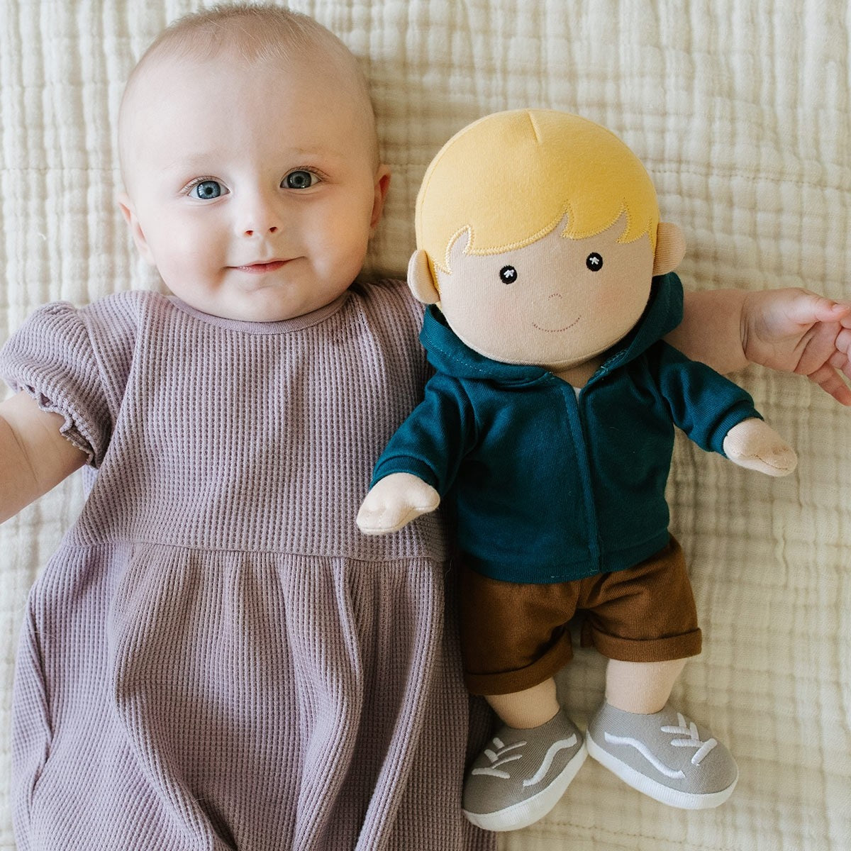 Apple Park Luke in Marine Organic Doll  Plush Toy for Babies