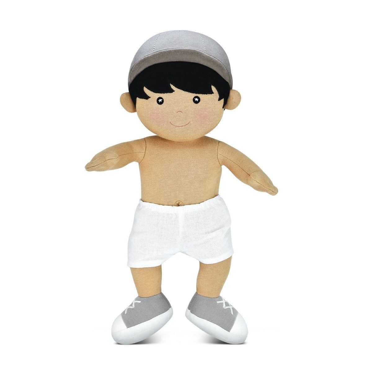 Apple Park Grady Organic Doll Caramel Natural Plush Toy for Babies and Toddlers