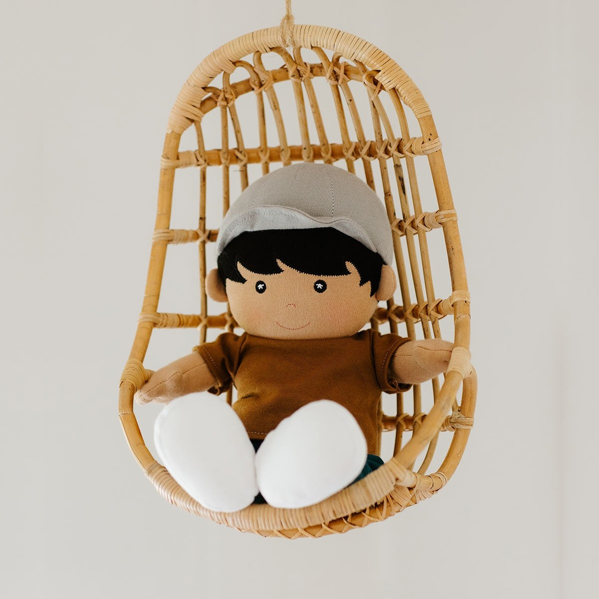 Apple Park Grady Organic Doll Caramel Natural Plush Toy for Babies and Toddlers