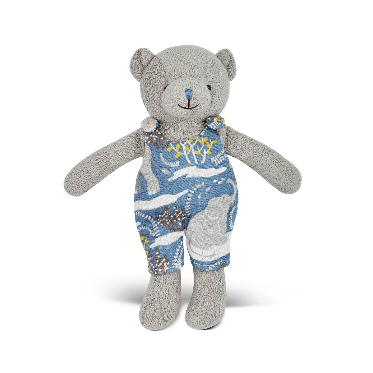 Apple Park Safari Party Grey Bear Organic Plush Toy for Babies