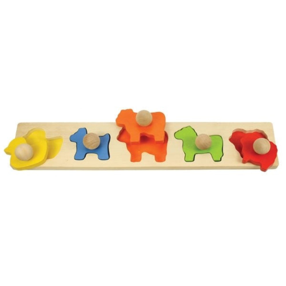 Bigjigs Toys Wooden Animal Matching Board for Kids