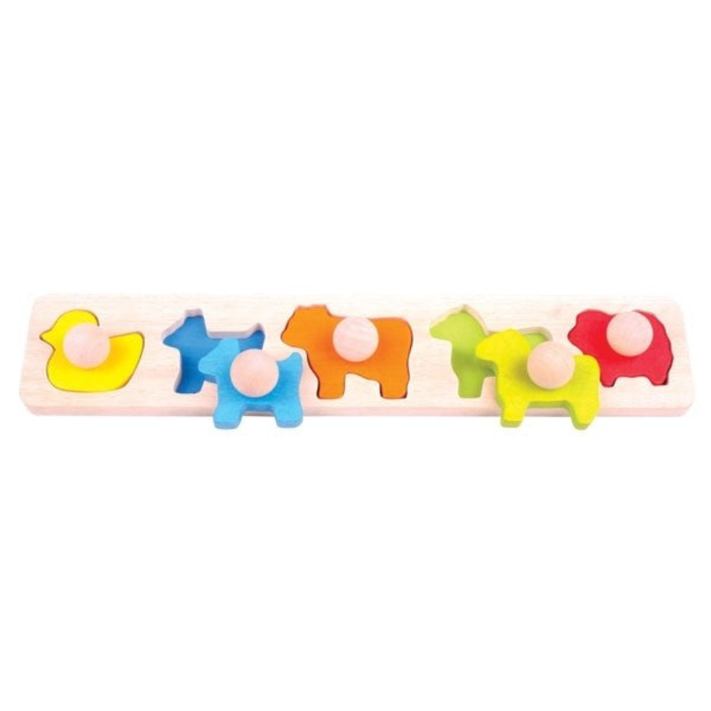 Bigjigs Toys Wooden Animal Matching Board for Kids