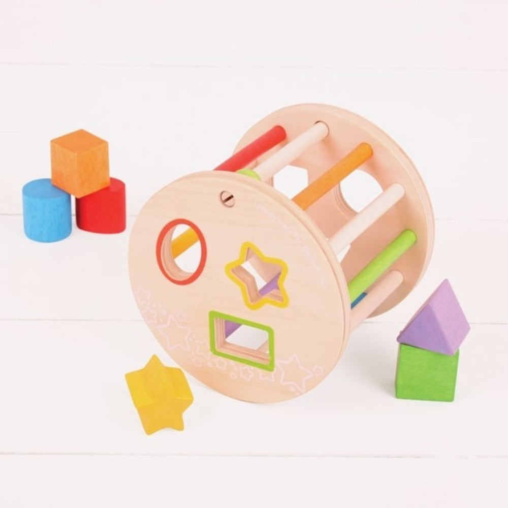 Bigjigs Toys First Rolling Shape Sorter Learning Toy for Toddlers