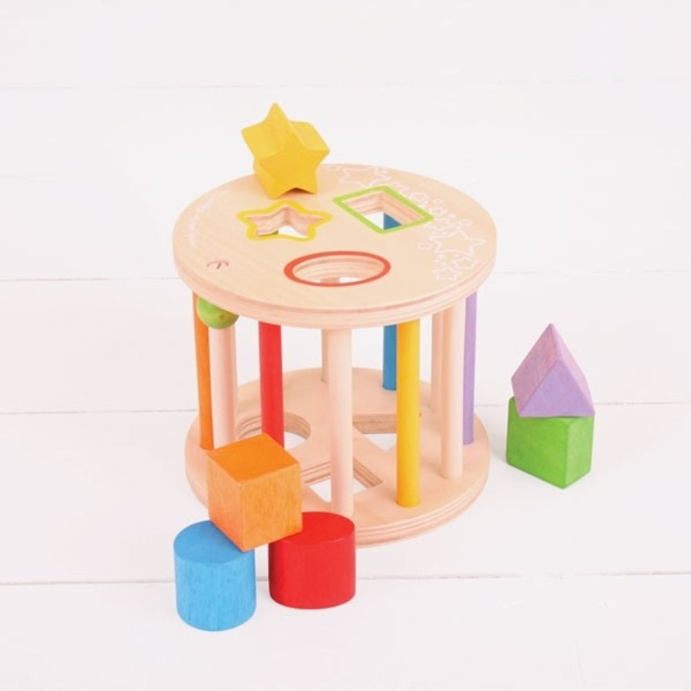 Bigjigs Toys First Rolling Shape Sorter Learning Toy for Toddlers