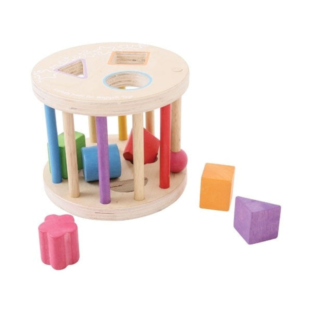 Bigjigs Toys First Rolling Shape Sorter Learning Toy for Toddlers