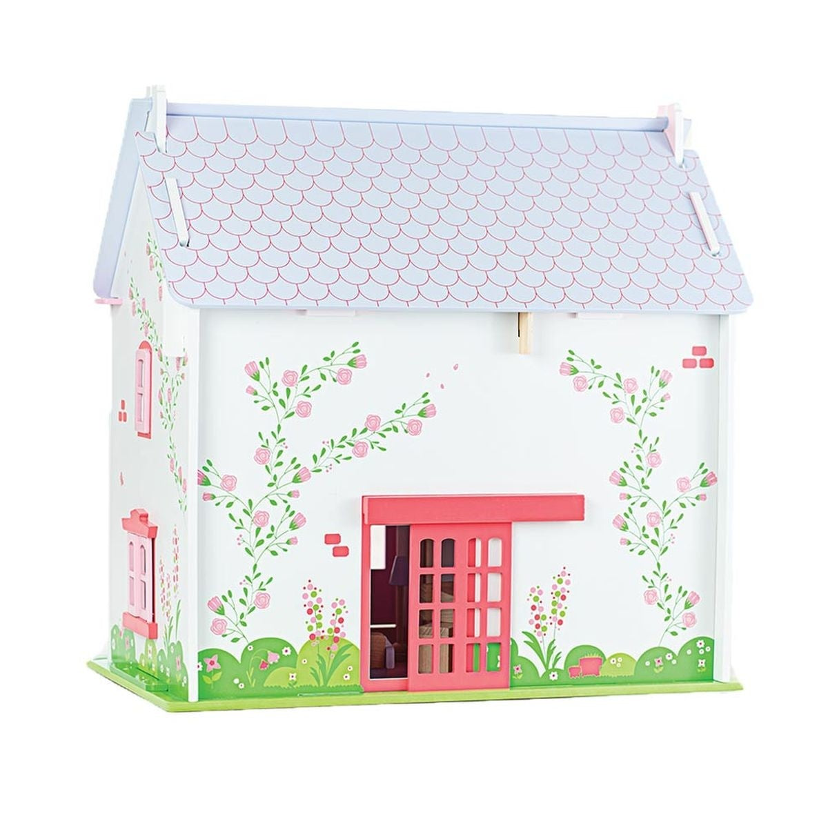 Bigjigs Toys Cottage Rose Dollhouse Miniature for Girls & Collectors
