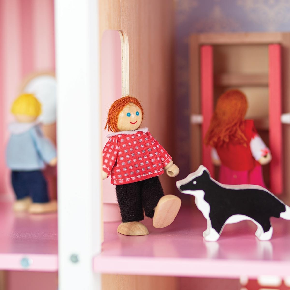 Bigjigs Toys Cottage Rose Dollhouse Miniature for Girls & Collectors