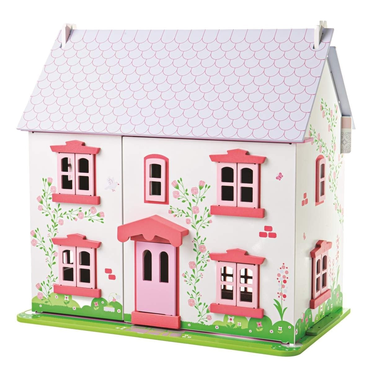 Bigjigs Toys Cottage Rose Dollhouse Miniature for Girls & Collectors