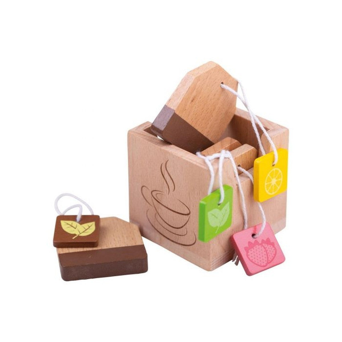 Bigjigs Toys Tea Bags Wooden Pretend Play Tea Set Accessory for Kids