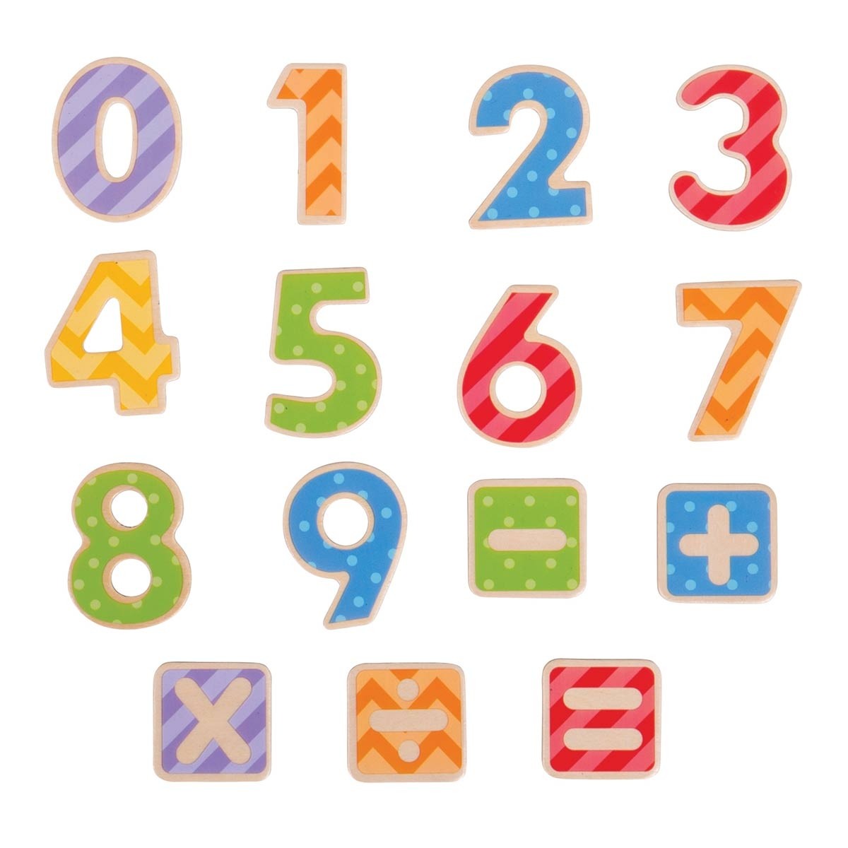 Bigjigs Toys Magnetic Wooden Numbers Educational Fridge Magnets for Kids & Toddlers