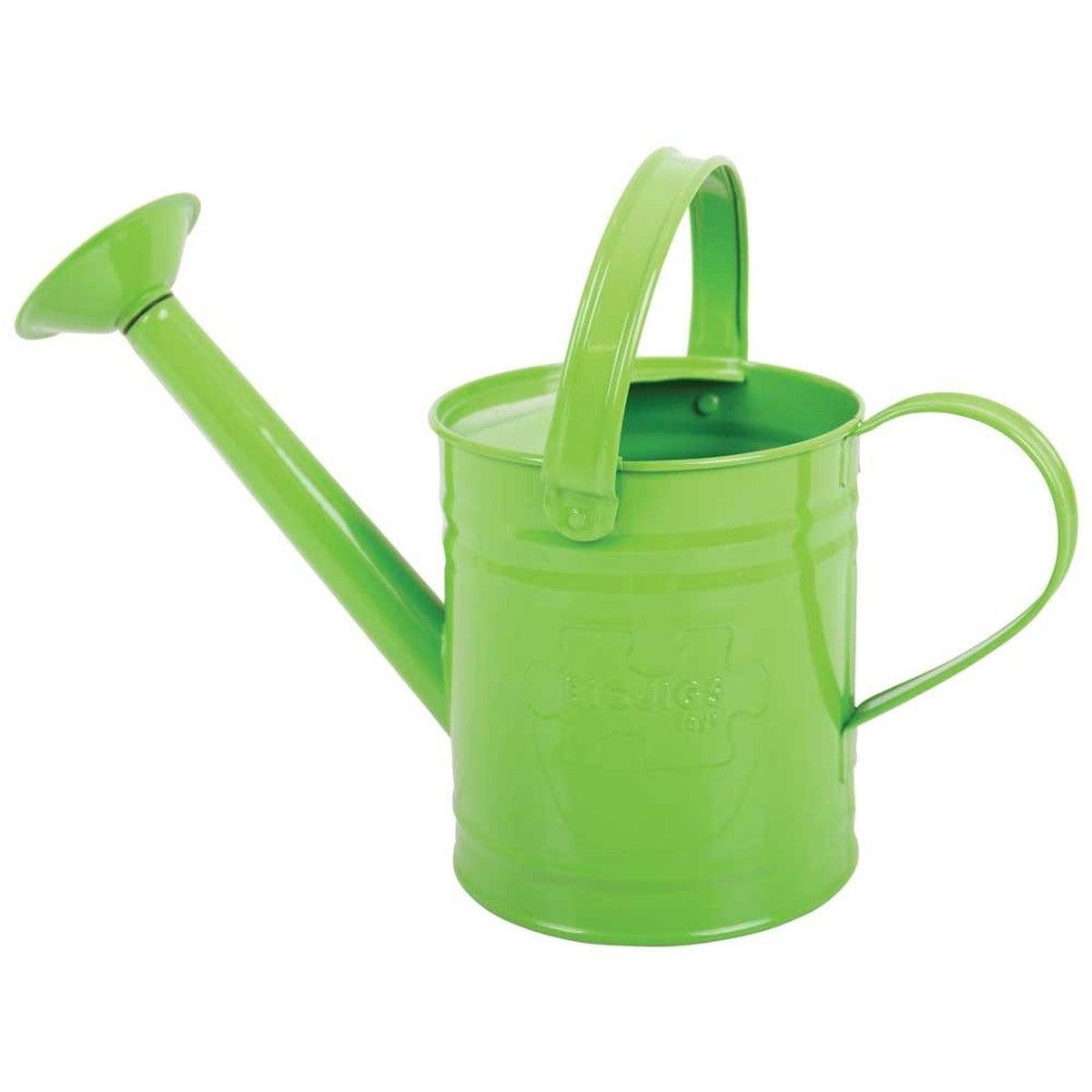 Bigjigs Toys Metal Watering Can Garden Watering Pot for Plants Green