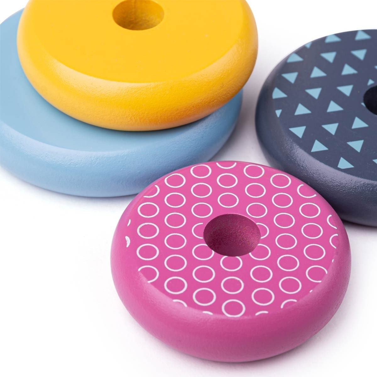 Bigjigs Toys Rabbit Stacking Rings FSC Wooden Stacking Toy for Toddlers