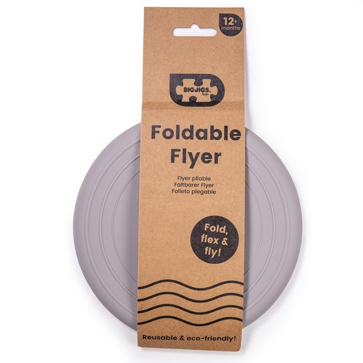 Bigjigs Toys Flexible Flyer Kids Beach Toy Stone Grey