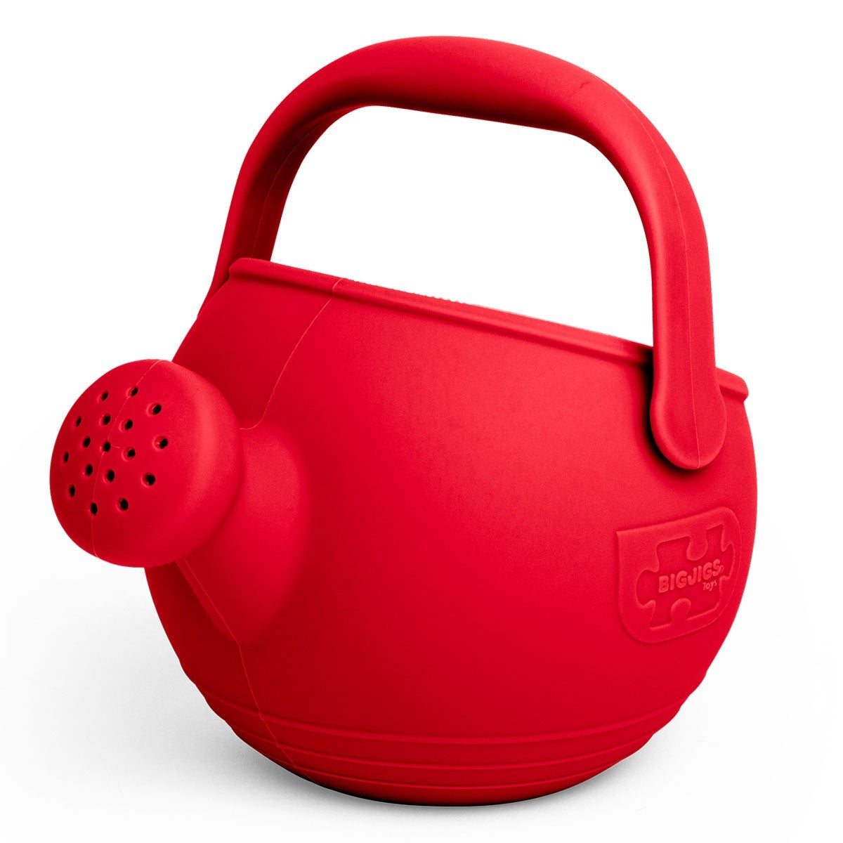 Bigjigs Toys Cherry Red Garden Watering Can Metal Plant Watering Pot for Indoor and Outdoor Use