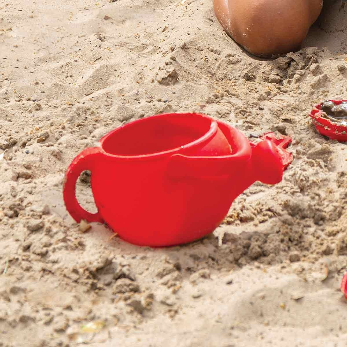 Bigjigs Toys Cherry Red Garden Watering Can Metal Plant Watering Pot for Indoor and Outdoor Use