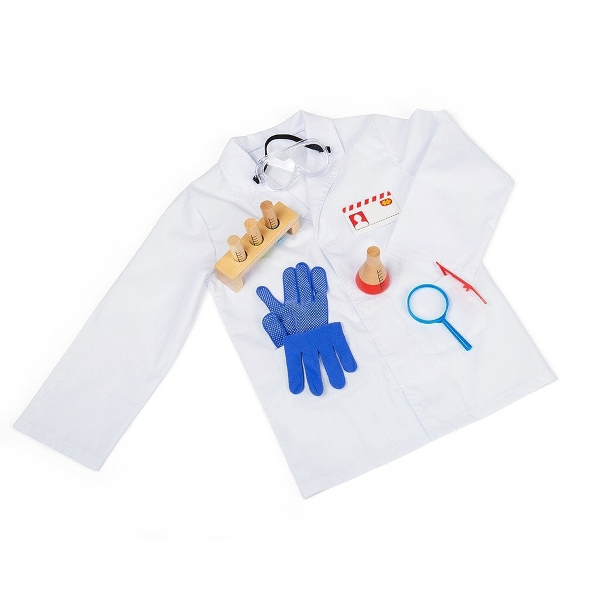 Bigjigs Toys Scientist Dress Up Kids Lab Coat Costume for Role Play