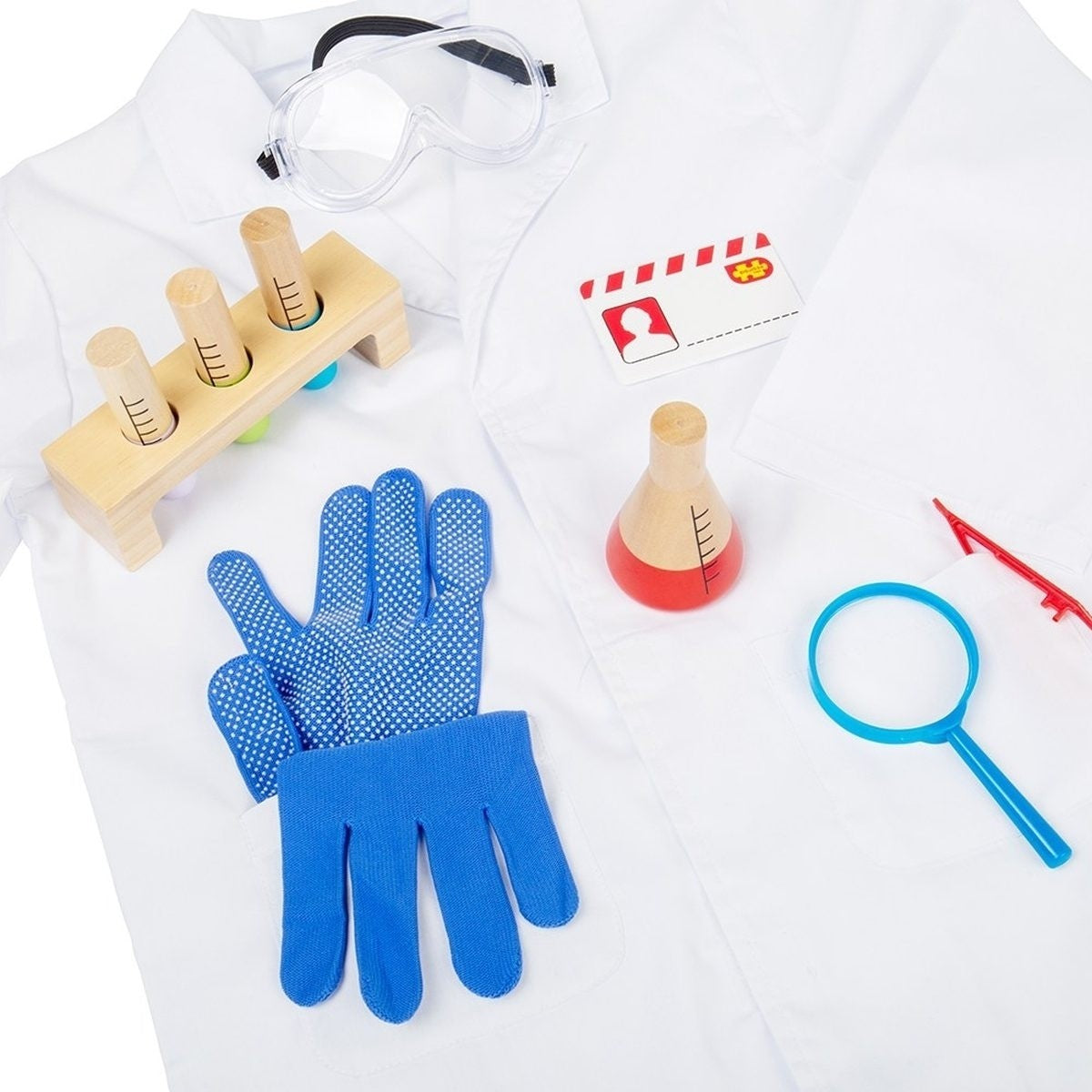 Bigjigs Toys Scientist Dress Up Kids Lab Coat Costume for Role Play