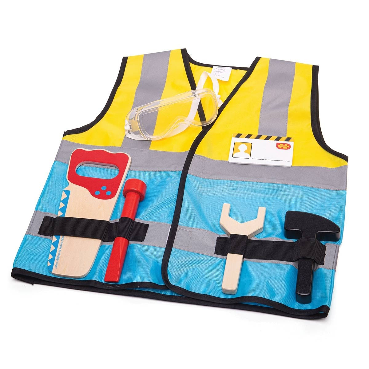 Bigjigs Toys Builder Role Play Dress Up Costume Construction Outfit for Kids