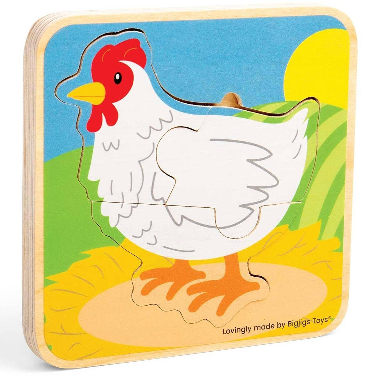 Bigjigs Toys Chicken Lifecycle Puzzle Educational Wooden Puzzle for Kids