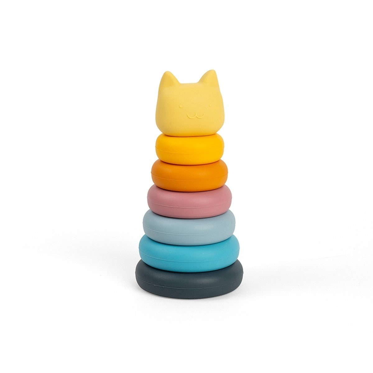 Bigjigs Toys Wooden Stacking Cat Toy Montessori Inspired Stacker for Toddlers