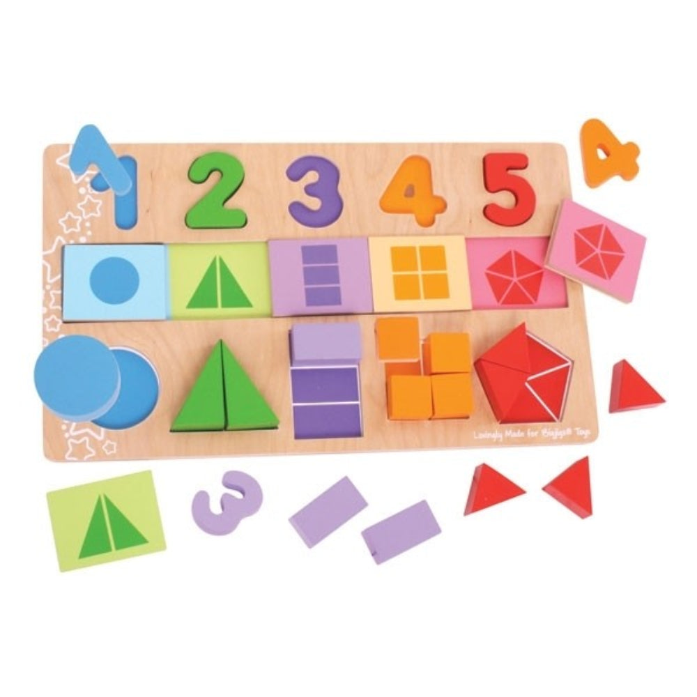Bigjigs Toys Educational First Fractions Learning Puzzle for Kids