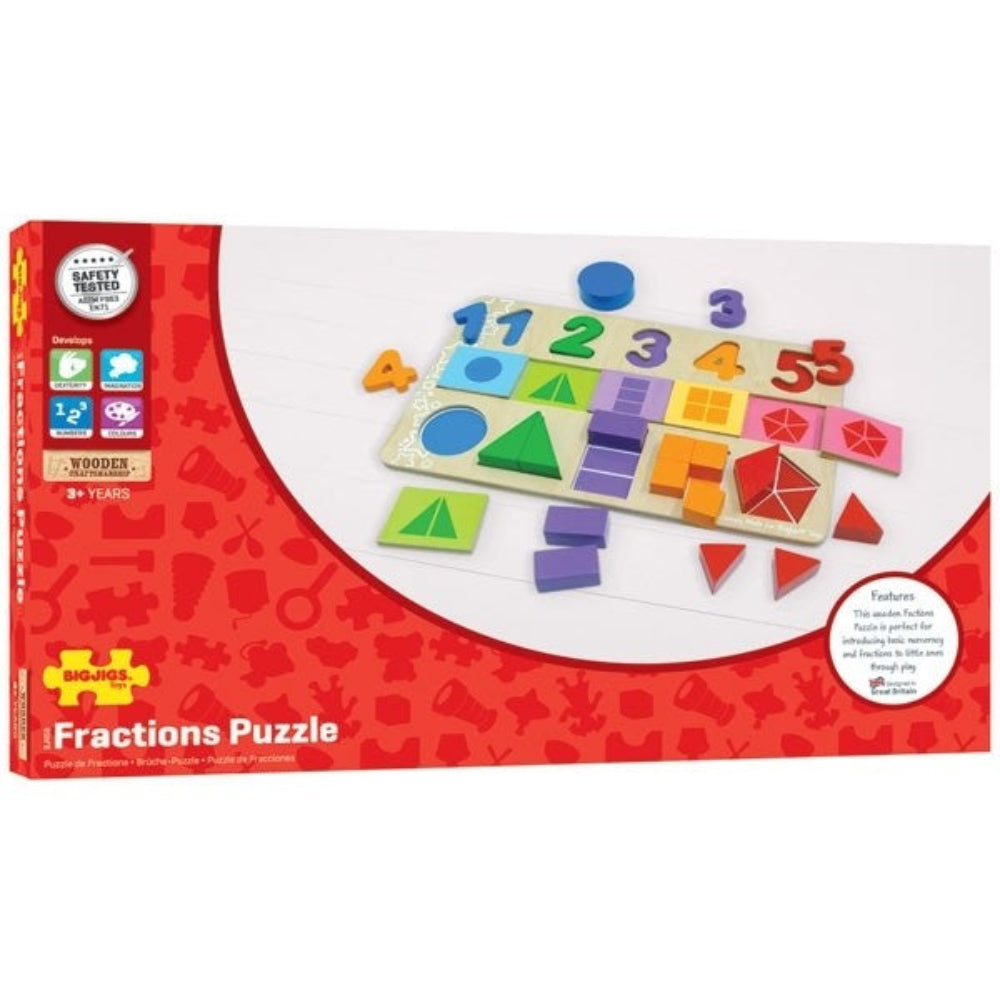 Bigjigs Toys Educational First Fractions Learning Puzzle for Kids