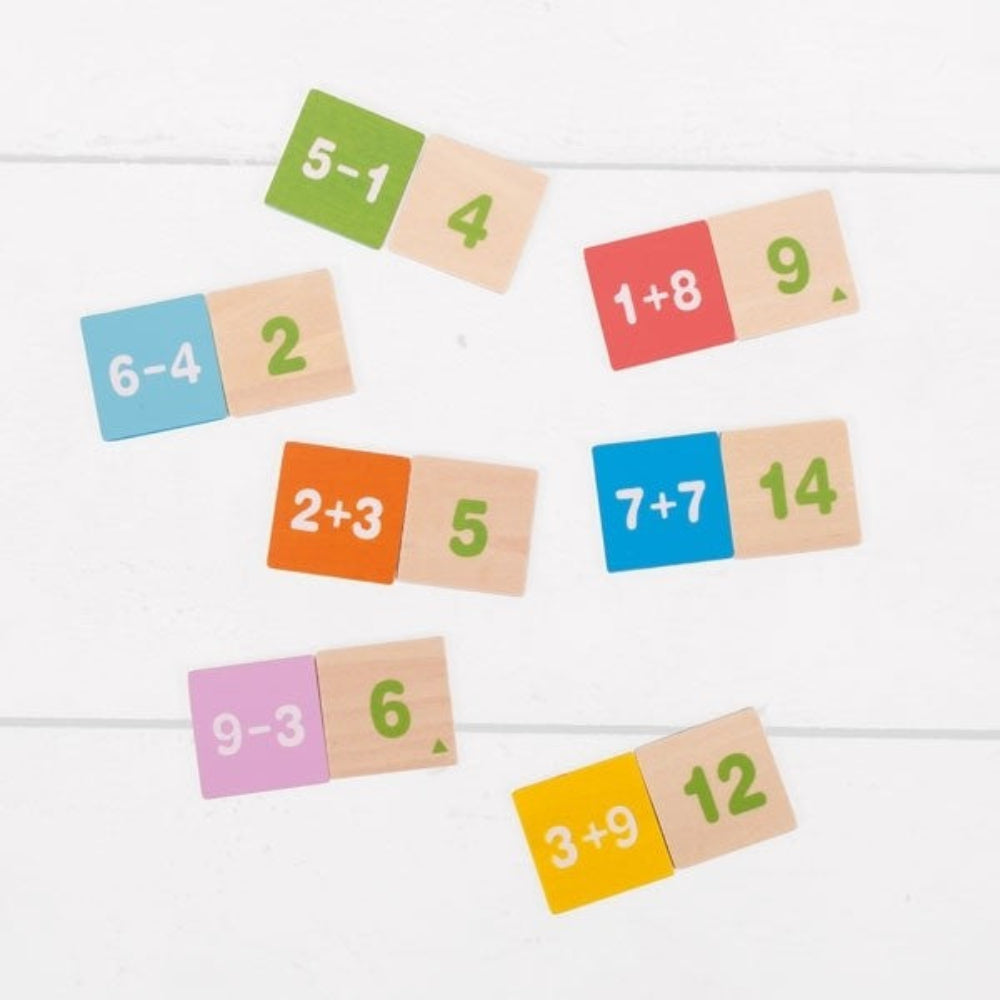 Bigjigs Toys Wooden Add and Subtract Learning Box Educational Math Toy for Kids