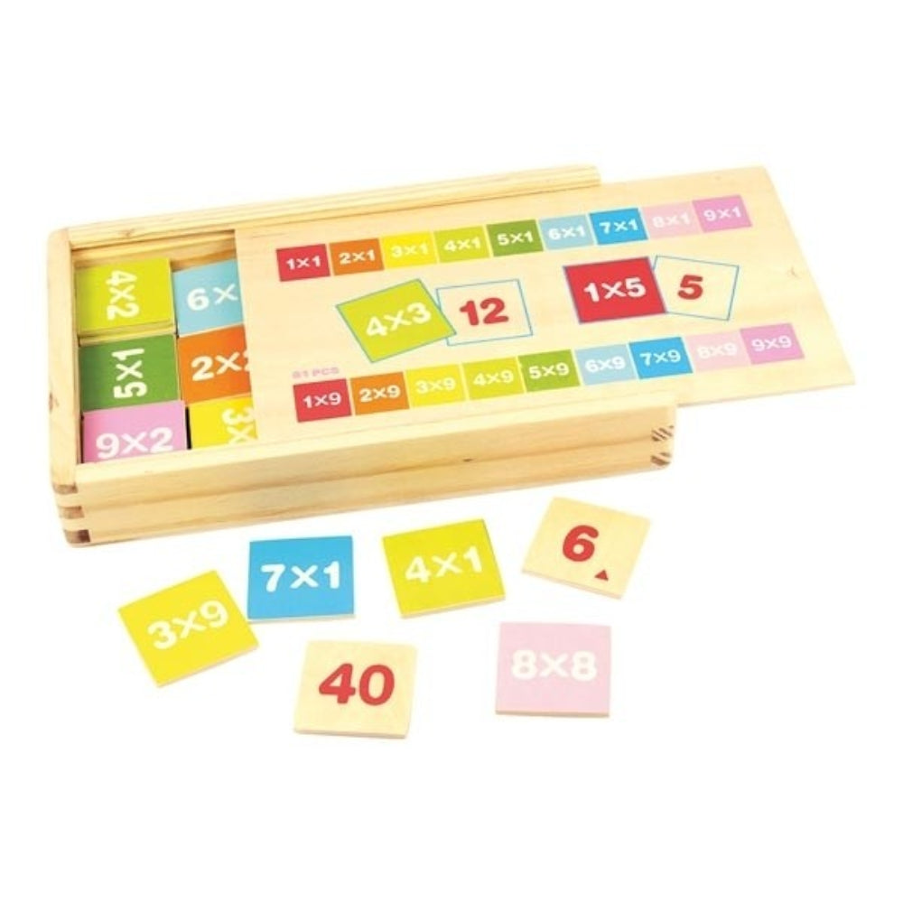 Bigjigs Toys Times Tables Box Wooden Educational Math Toy for Kids