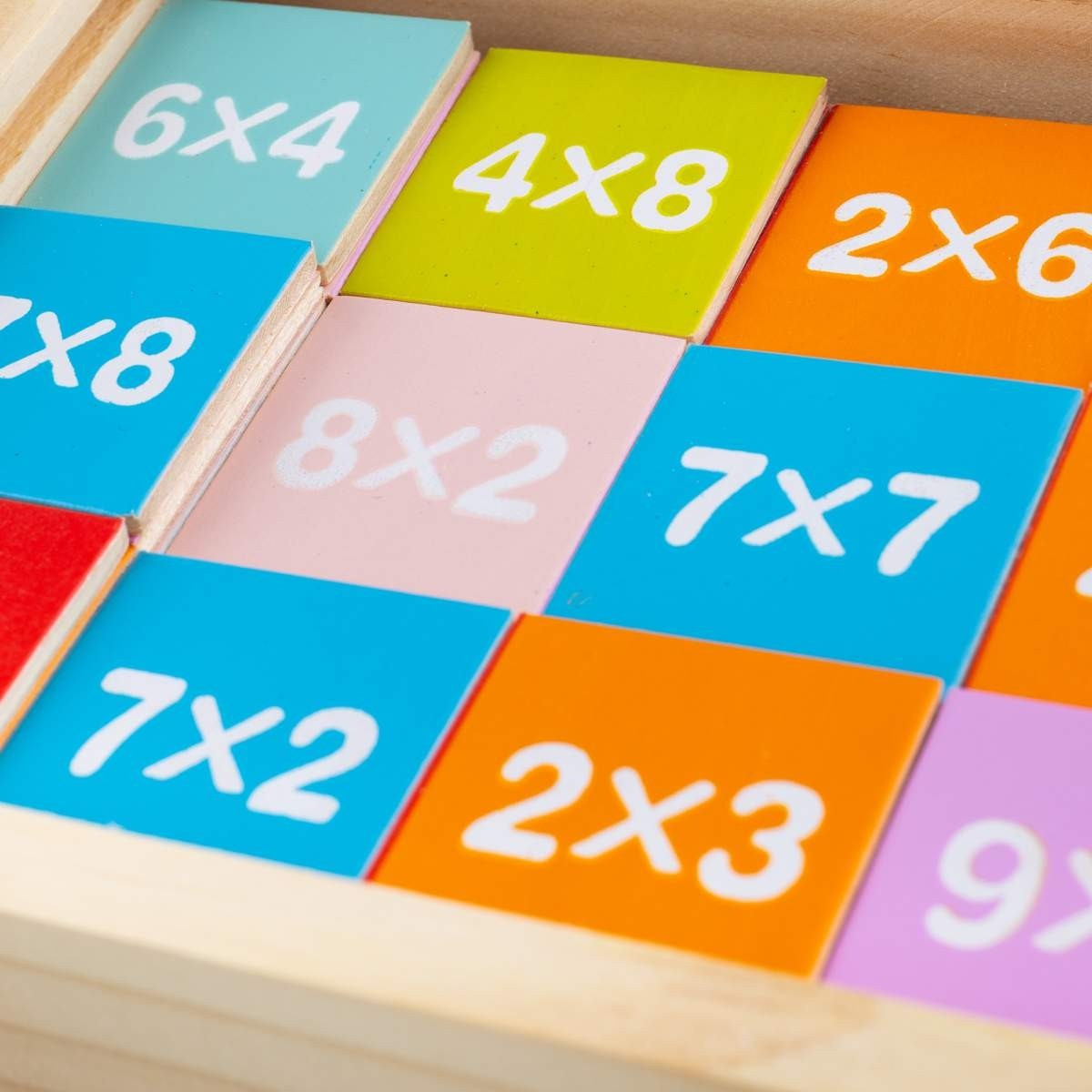 Bigjigs Toys Times Tables Box Wooden Educational Math Toy for Kids