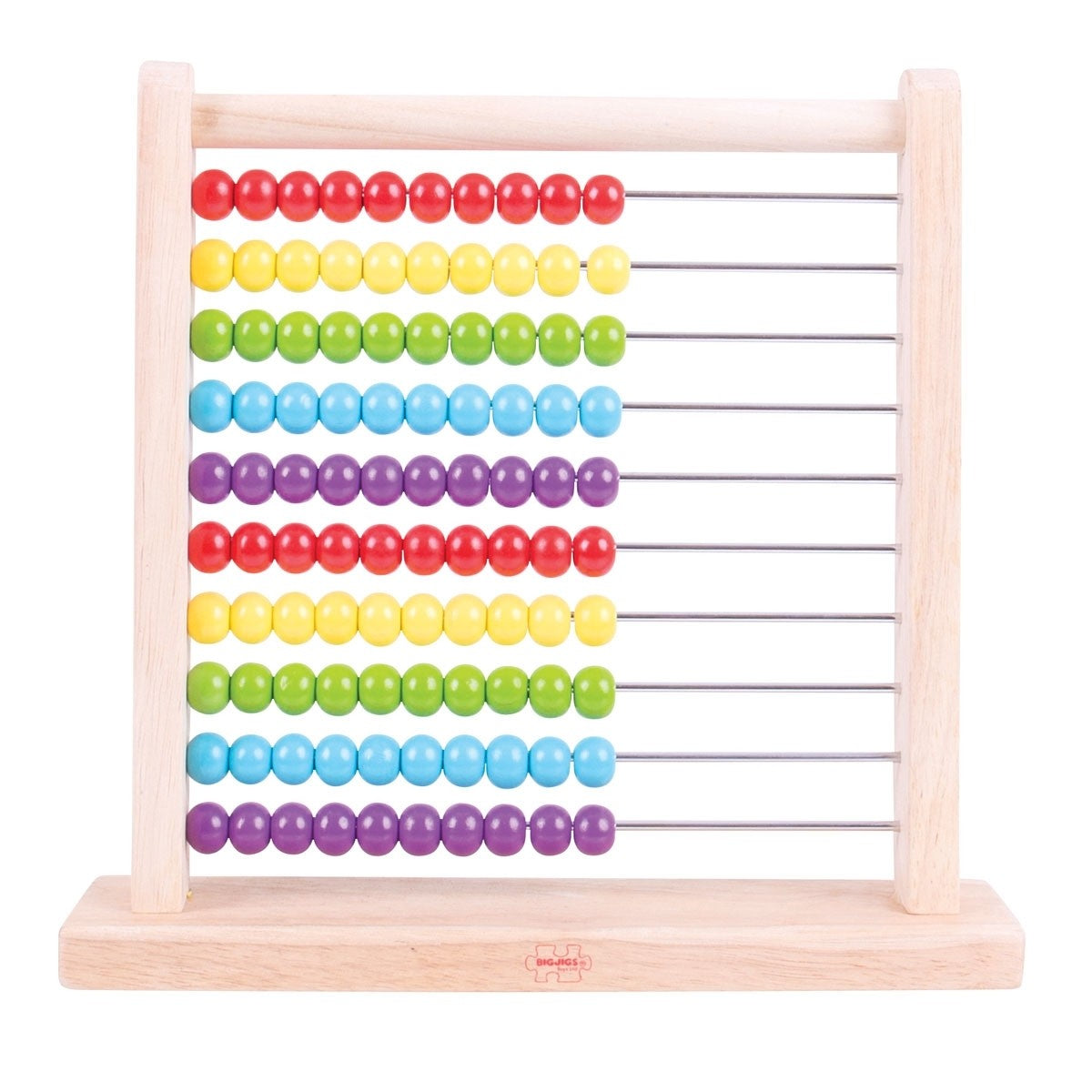 Bigjigs Toys Wooden Abacus  Educational Counting Toy for Kids