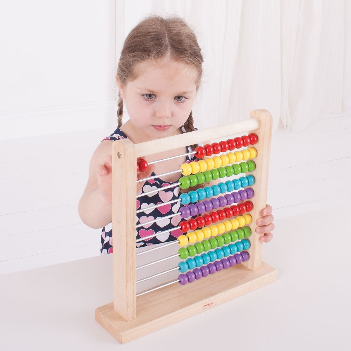 Bigjigs Toys Wooden Abacus  Educational Counting Toy for Kids