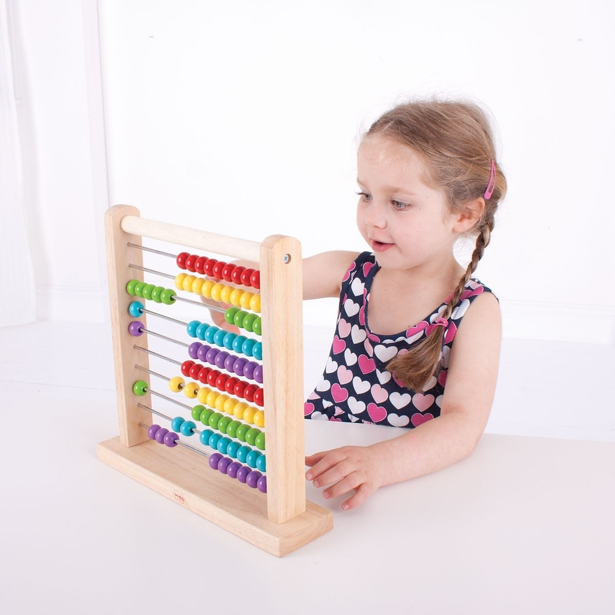 Bigjigs Toys Wooden Abacus  Educational Counting Toy for Kids