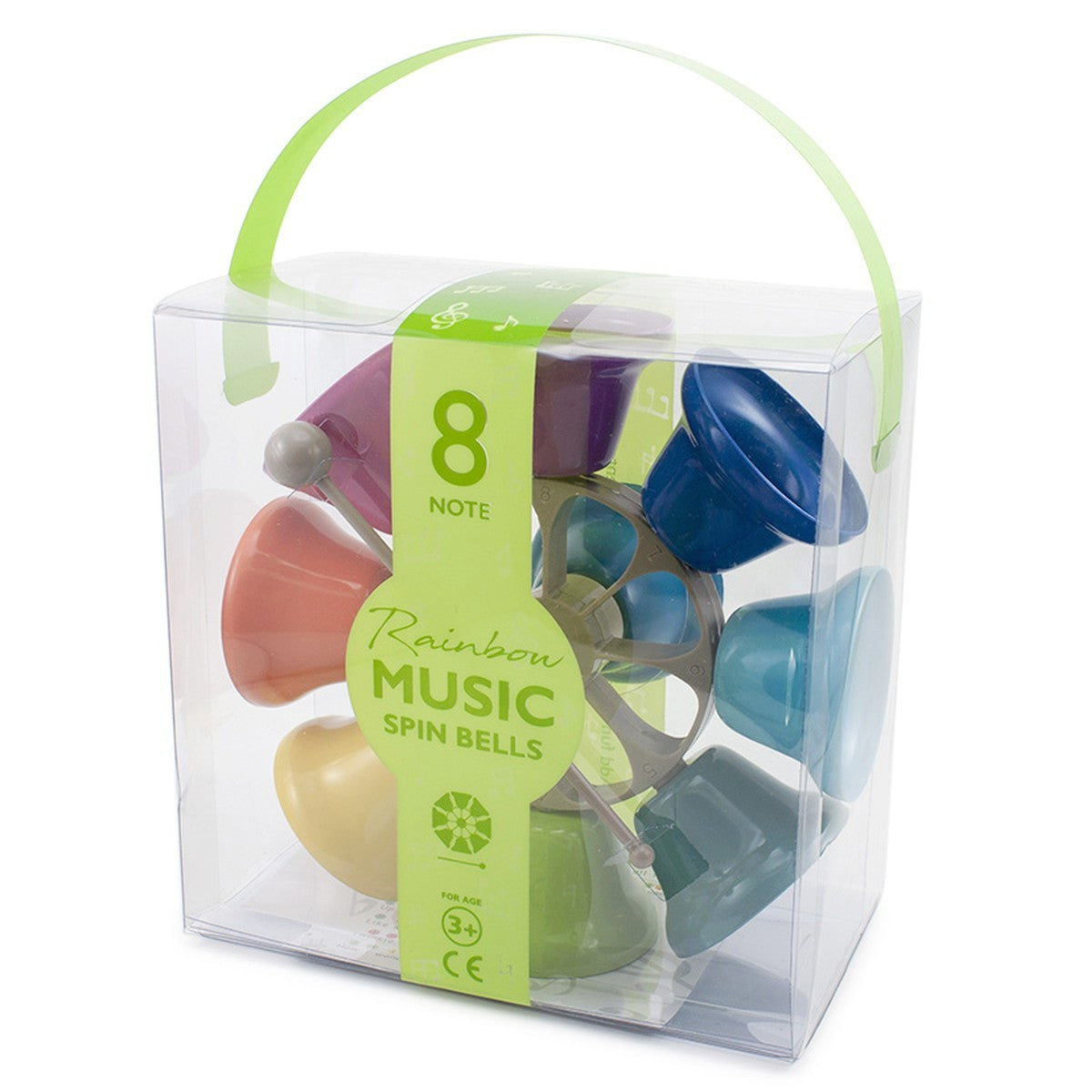 Rainbow Spinning Bells Toy Colorful Musical Sensory Toy for Babies and Toddlers