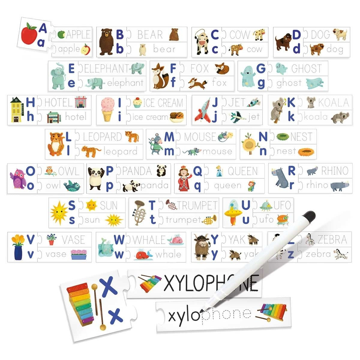 Headu Alphabet Writing and Spelling Kit Educational Puzzle Set for Kids