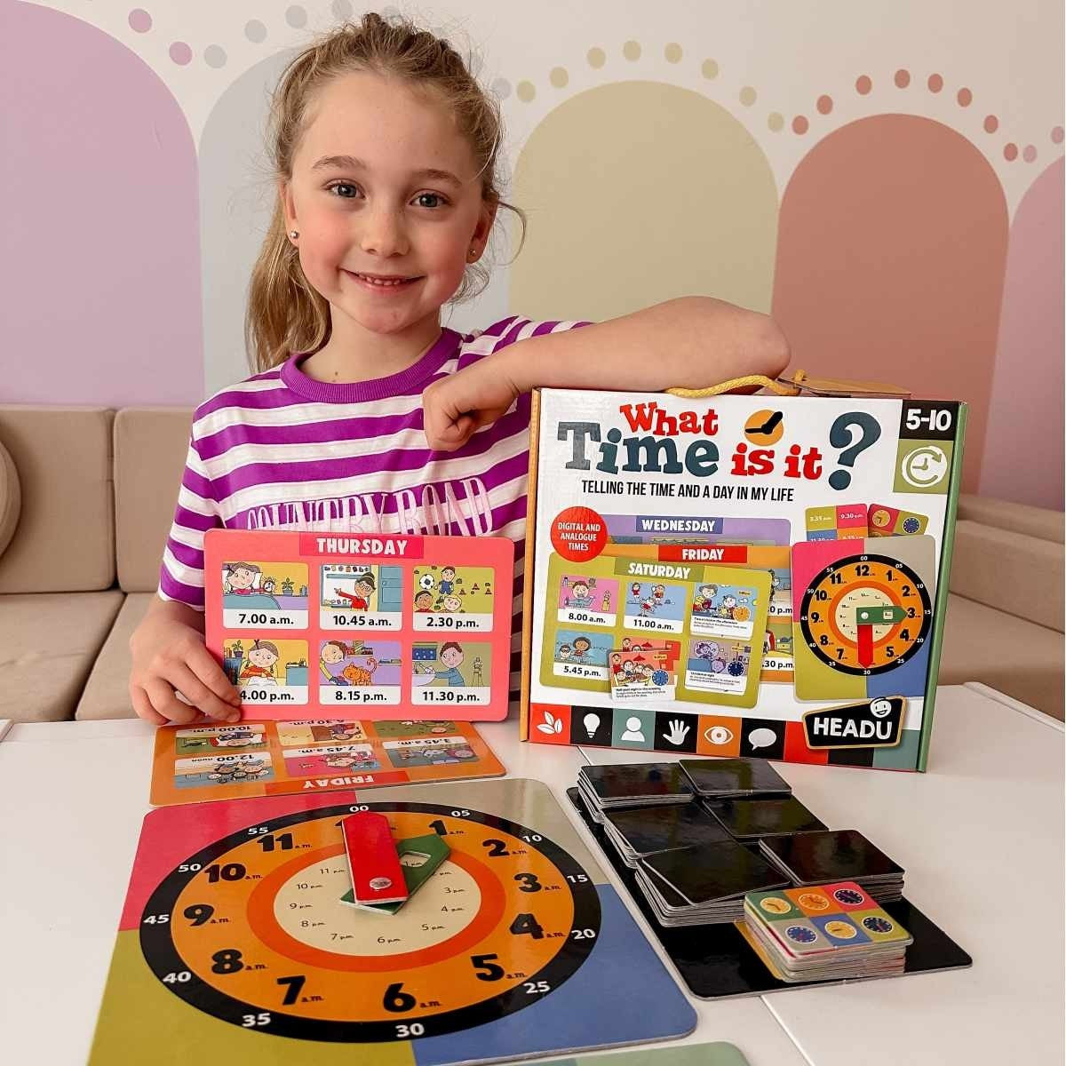 Headu Time Learning Bingo Activity Game for Kids