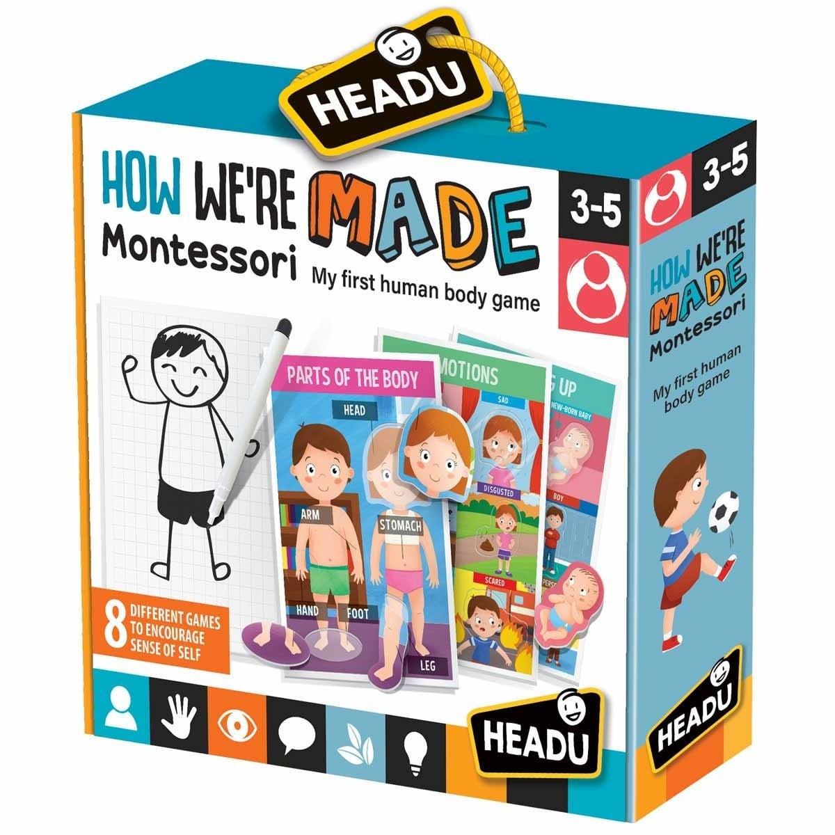 Headu Discover the Human Body Educational Kit for Learning Body Parts