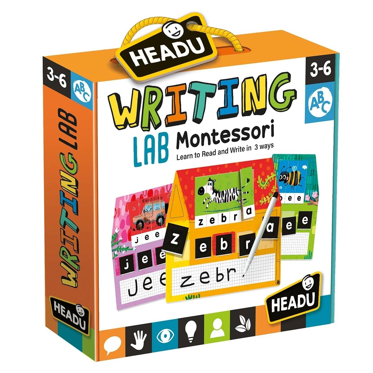 Headu Writing Lab Montessori Educational Spelling, Reading, and Writing Game for Children