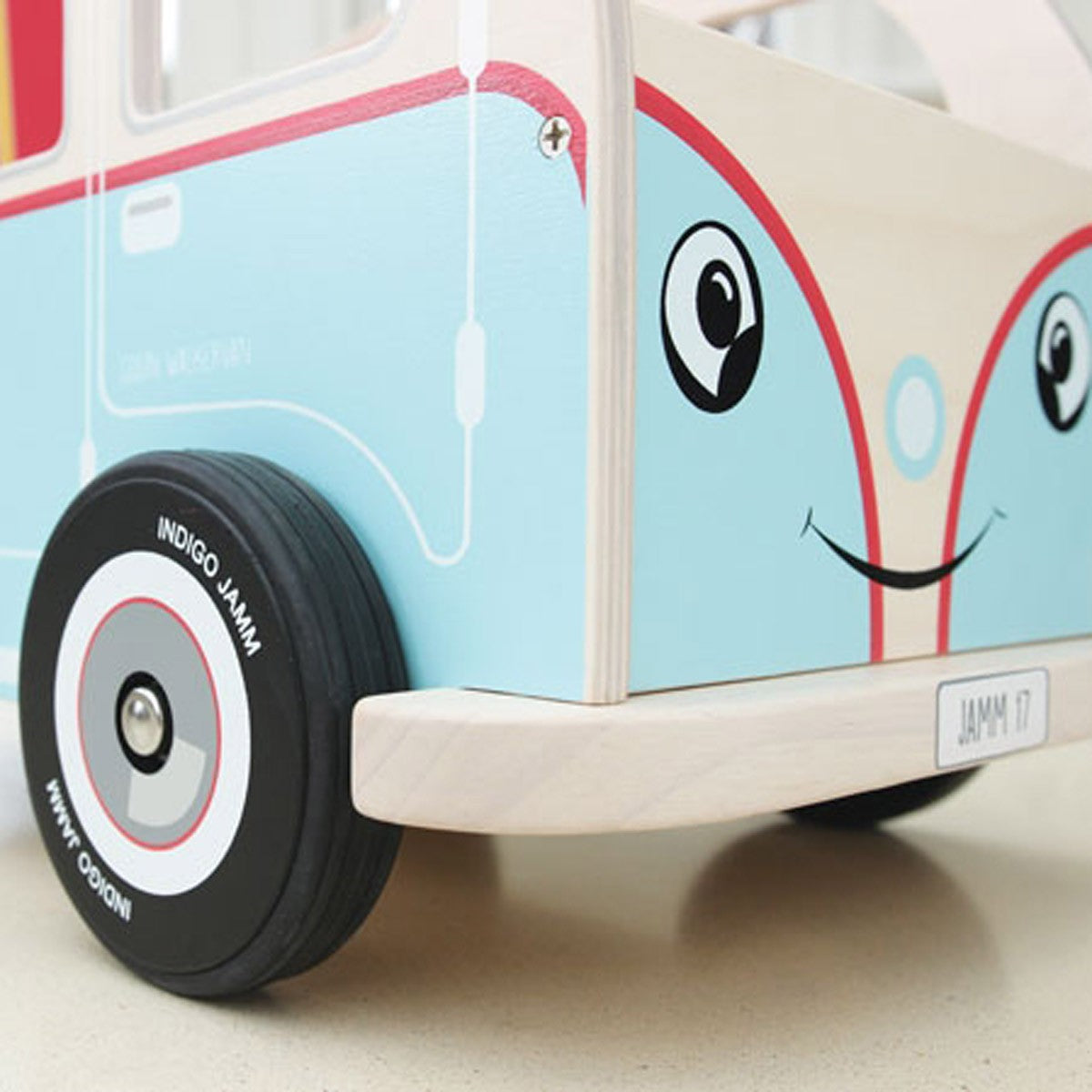 Indigo Jamm Colin Van Wooden Baby Walker with Shape Sorter and Building Blocks