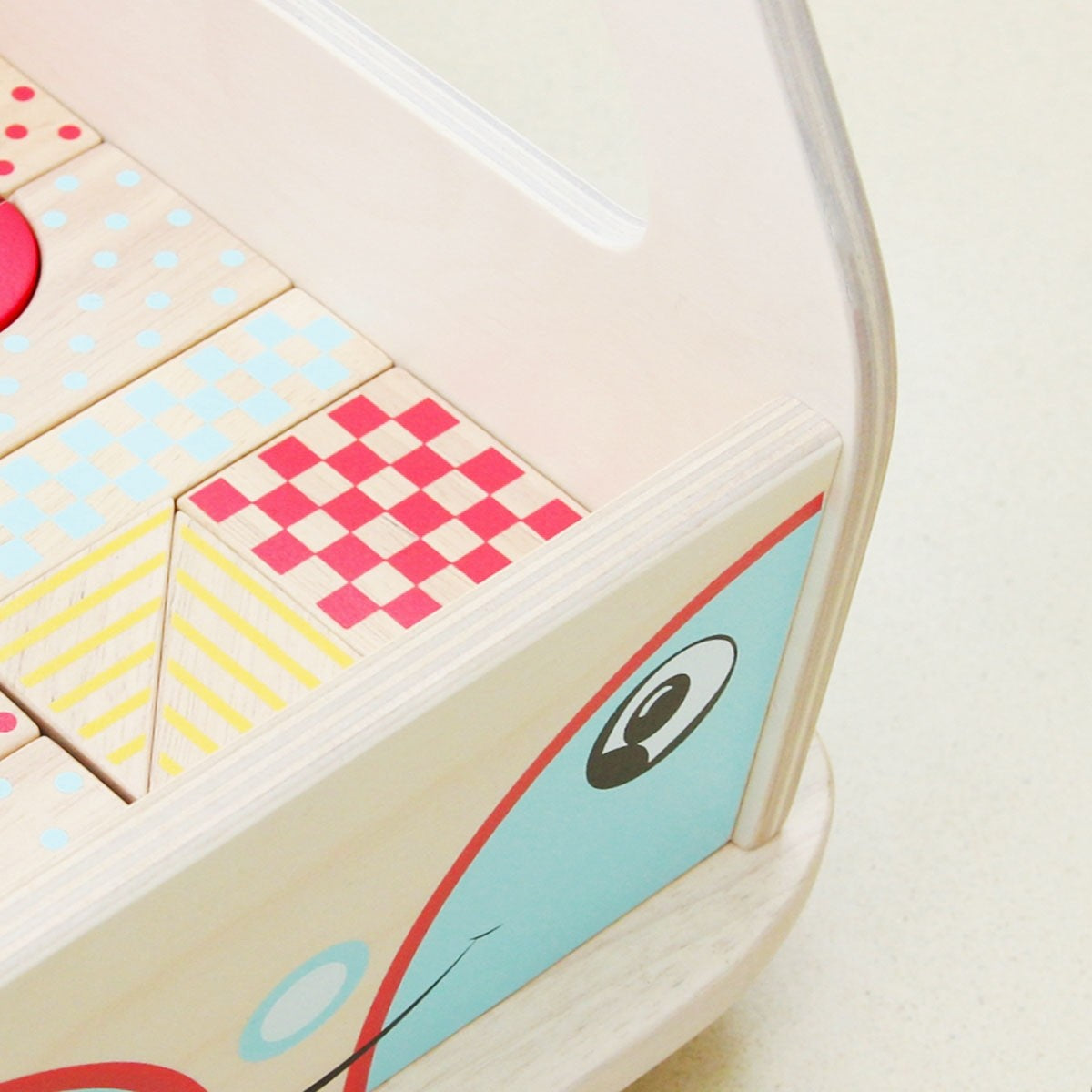 Indigo Jamm Colin Van Wooden Baby Walker with Shape Sorter and Building Blocks