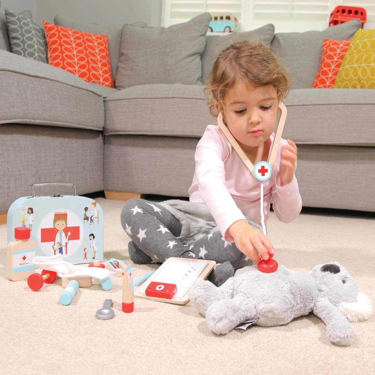 Indigo Jamm Little Doctors Set Wooden Kit for Pretend Play