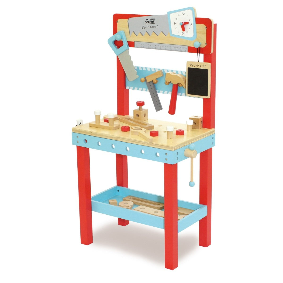 Indigo Jamm Little Carpenters Workbench Wooden Toy Workbench with Tools & Accessories