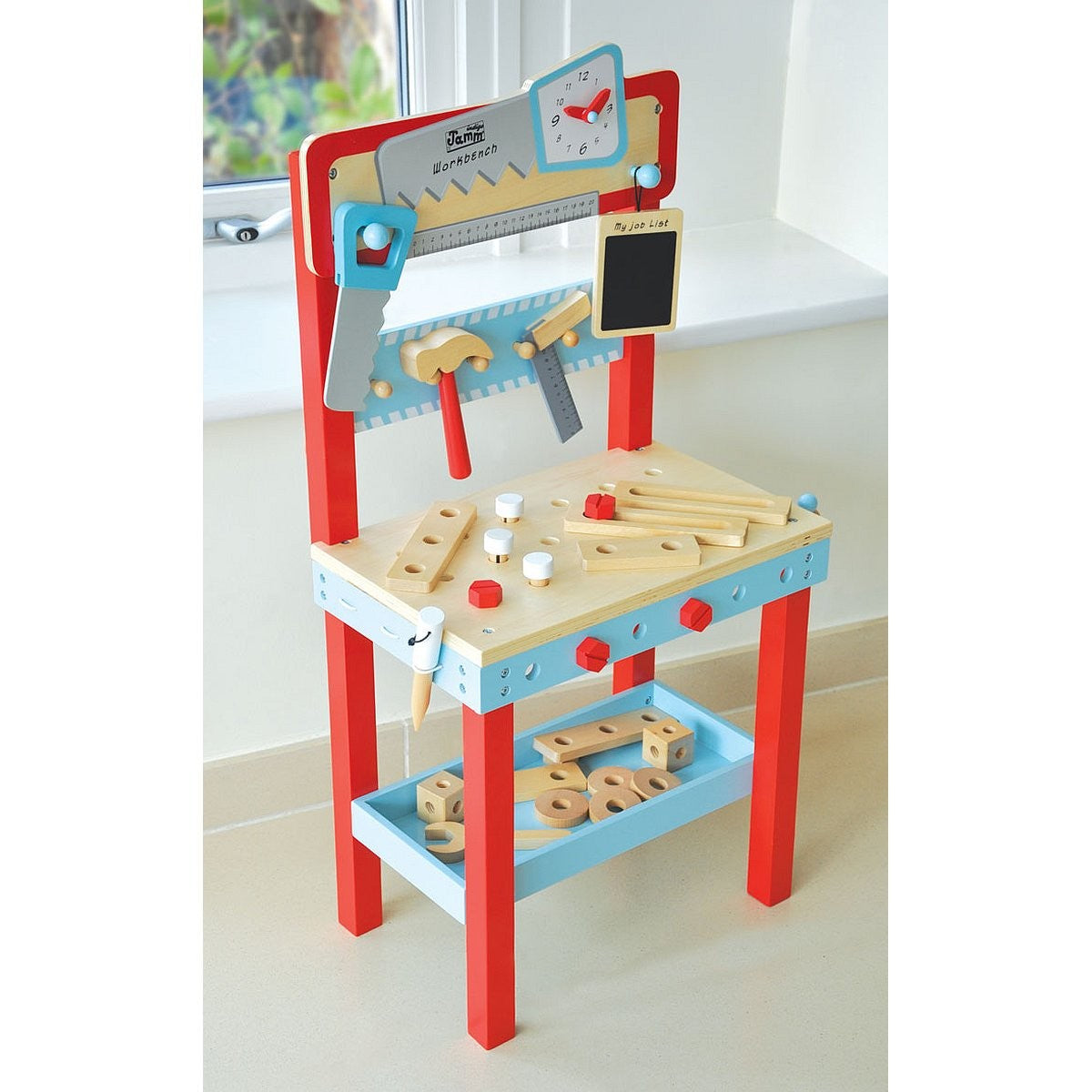 Indigo Jamm Little Carpenters Workbench Wooden Toy Workbench with Tools & Accessories