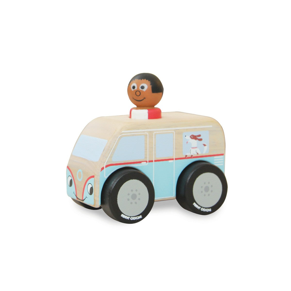 Indigo Jamm Mini Colin Wooden Campervan Pretend Play Vehicle Toy for Kids