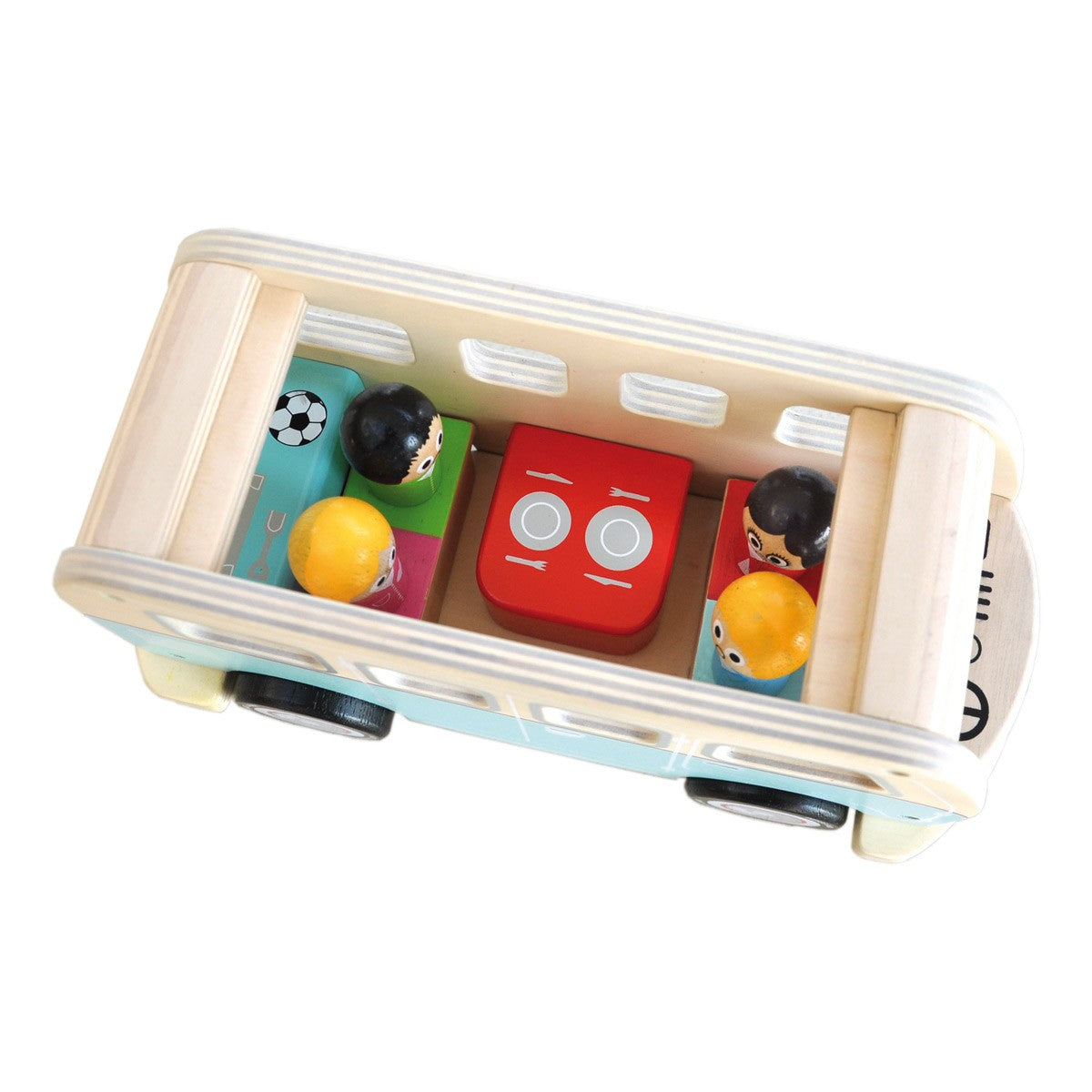 Indigo Jamm Colin the Wooden Campervan Imaginative Vehicle Toy for Kids