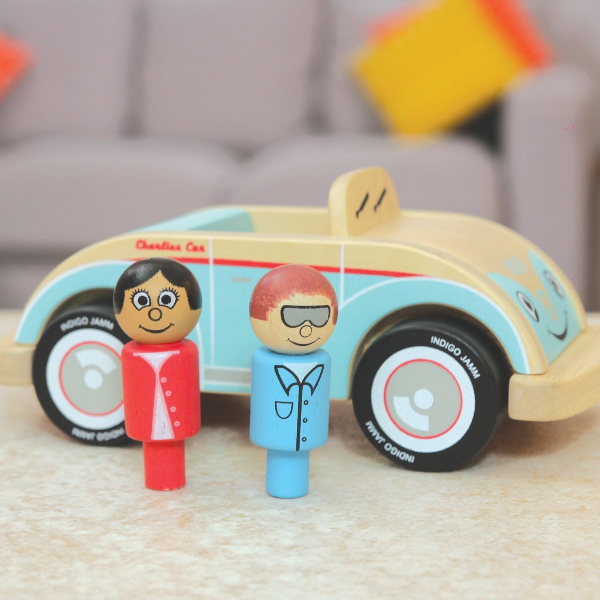 Indigo Jamm Charlie’s Wooden Car Vehicle Toy for Kids