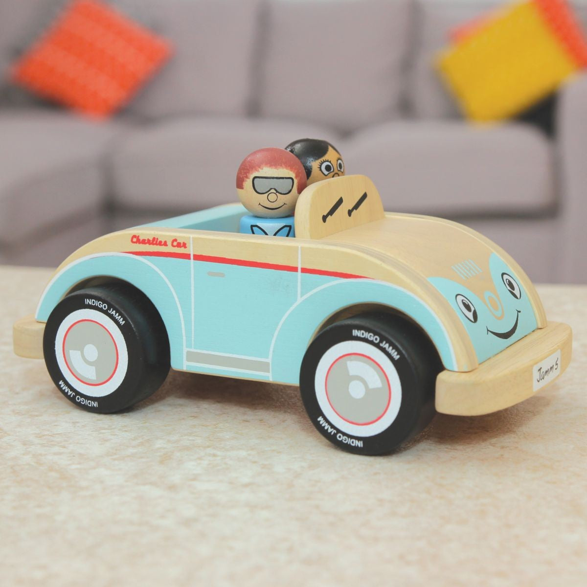 Indigo Jamm Charlie’s Wooden Car Vehicle Toy for Kids