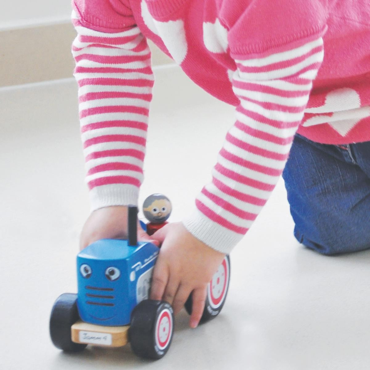 Indigo Jamm Tractor Tim Wooden Farm Vehicle Toy for Kids