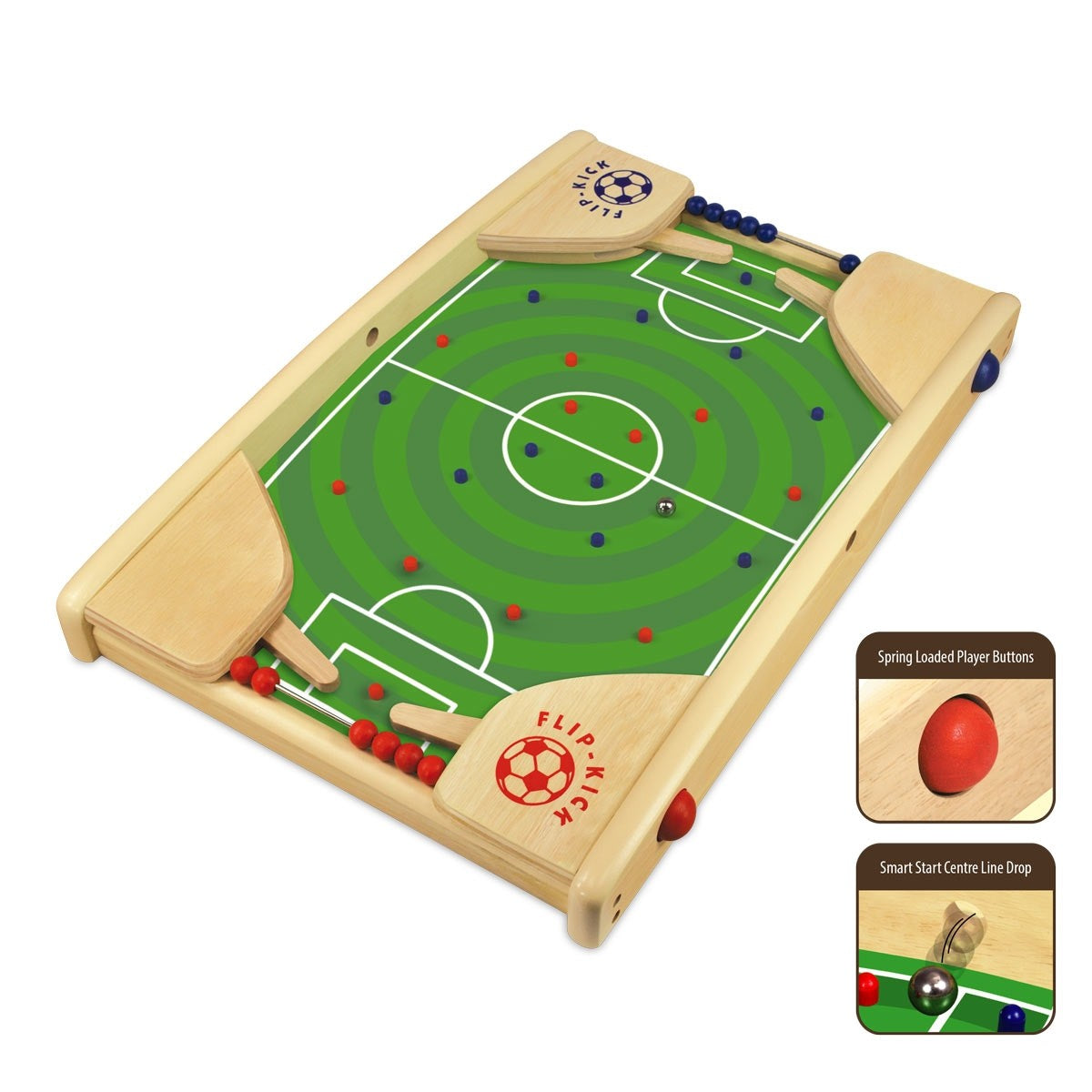 I'm Toy Flip Kick Wooden Football Table for Kids