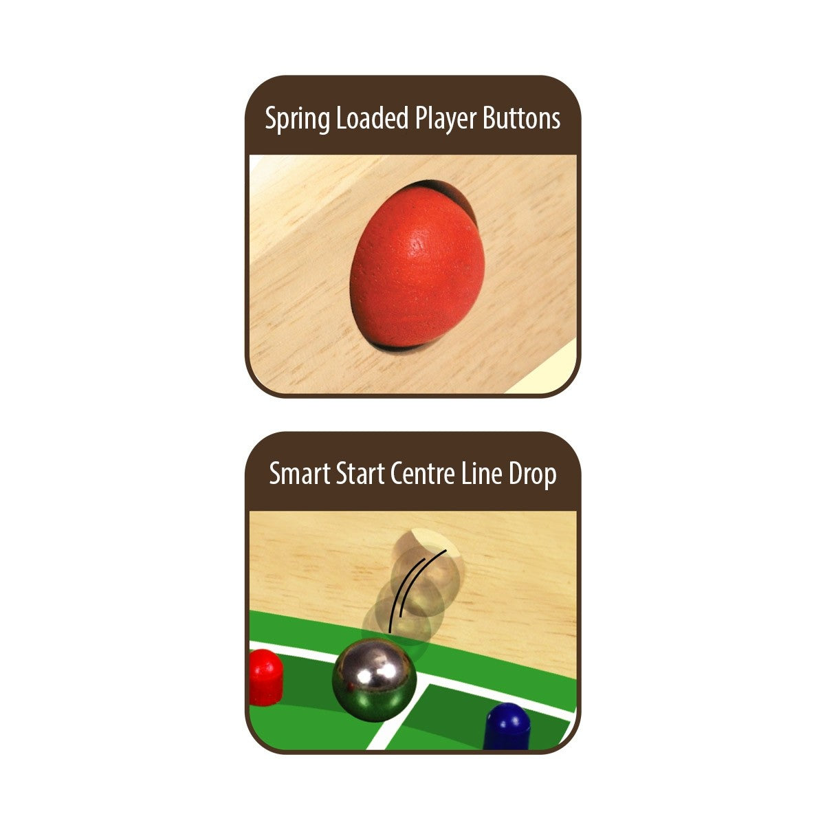 I'm Toy Flip Kick Wooden Football Table for Kids