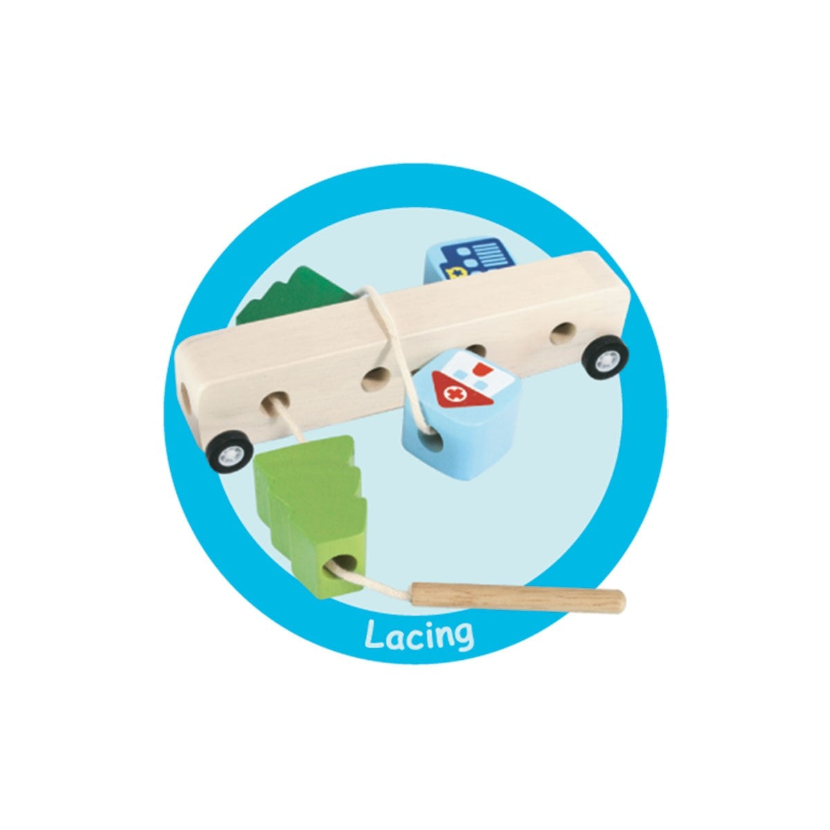 I'm Toy Educational Wooden Sort and Count City Toy for Early Math Learning